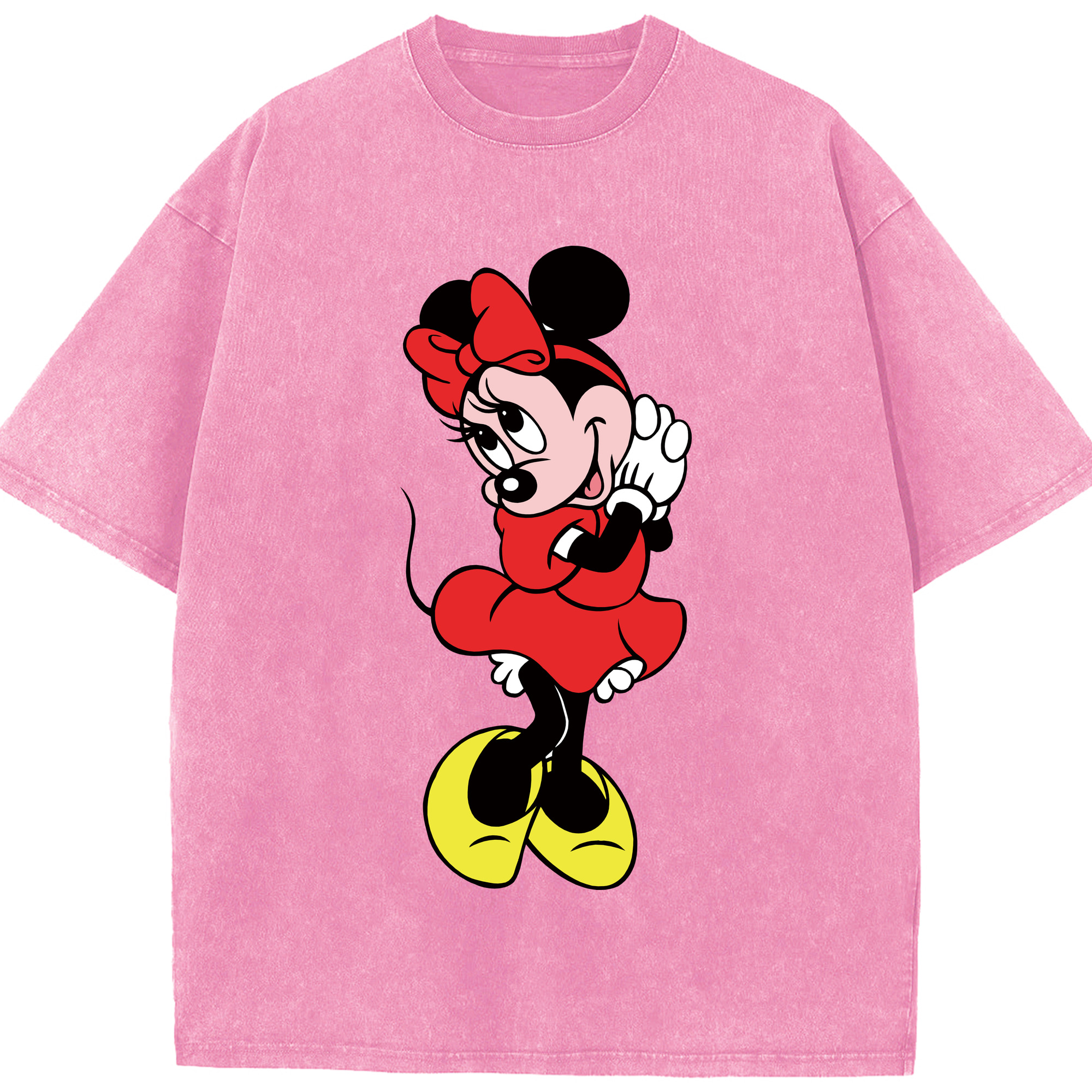 （画像用） ミッキーマウス Mickey Mouse 綿100% ヴィンテージ風 半袖Tシャツ（フロントプリント）